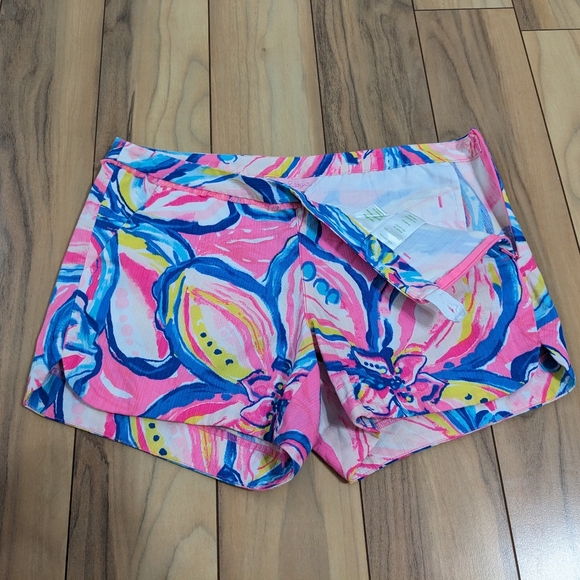 NWOT! Lilly Pulitzer Adie Shorts Pink Sunset The Sunny Side Size 0 - Picture 9 of 14